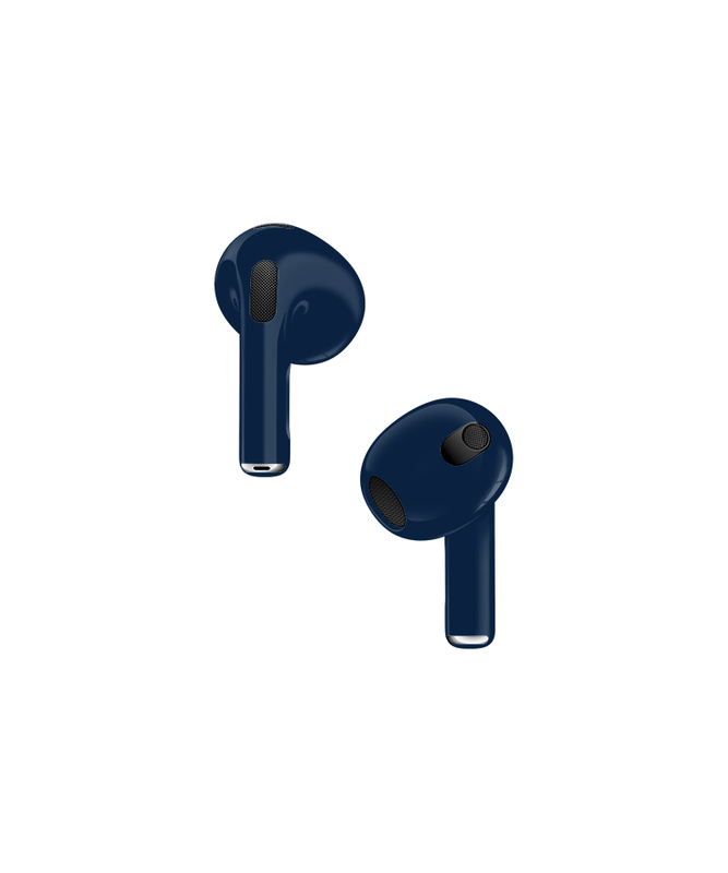 Caviar Customized Apple Airpods (3rd Generation) Wireless In-Ear Earbuds with MagSafe Charging Case, Glossy Navy Blue